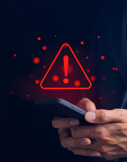 Alerte rouge sur un téléphone
